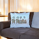 Royal Silver Wedding Block Cushion Covers (Set of 2)